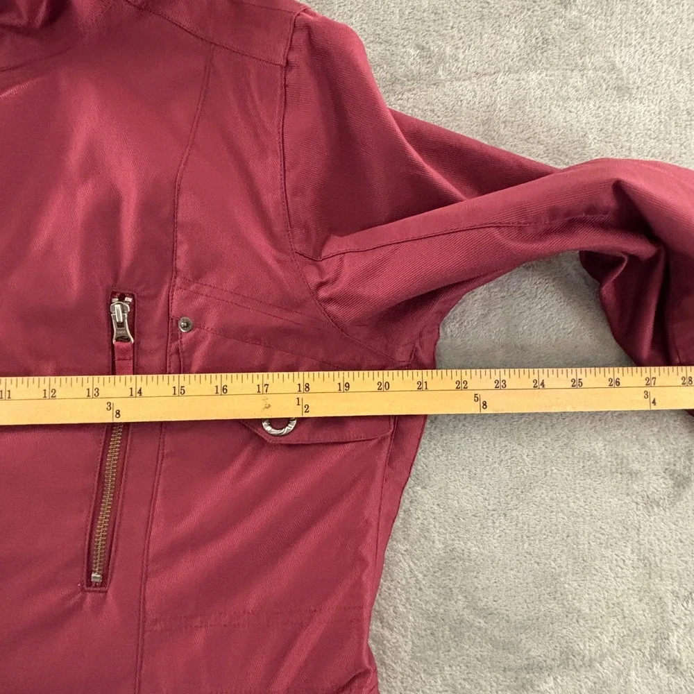 Burton Recruit Dryride Snowboard Jacket Womens M Maroon Red‎ Zip Hooded Pockets